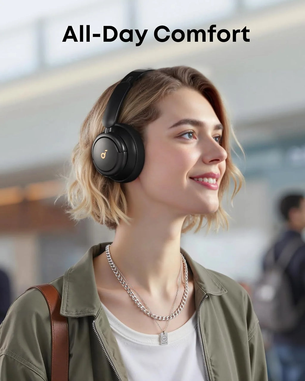 Auriculares Supraaurales Life Q30 Con Cancelación De Ruido Multimodo, Negros